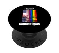 Le bandiere supportano i diritti umani Gay Pride Riflessione Diversità PopSockets PopGrip Adesivo