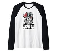 Le Barbe Non muoiono mai per i Ragazzi barbuti Che Amano l'umorismo Maglia con Maniche Raglan
