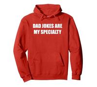 Le battute di papà Sono la mia specialità Felpa con Cappuccio, Unisex per Adulti, Rosso, XXL