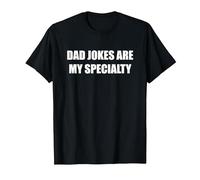 Le battute di papà Sono la mia specialità Maglietta, Uomo, Nero, 4XL