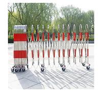 Le Bcade - Cancello di sicurezza portatile retrattile per parcheggio, recinzione del traffico e controllo della folla Ber per strade esterne e costruzione Ga, argento, 1,1 x 8 m