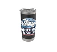 Le bianche scogliere di Dover Gateway verso l'Inghilterra Bicchiere termico in acciaio inox doppia parete