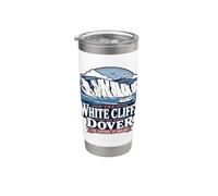 Le bianche scogliere di Dover Gateway verso l'Inghilterra Bicchiere termico in acciaio inox doppia parete