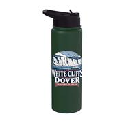 Le bianche scogliere di Dover Gateway verso l'Inghilterra Stainless Steel Insulated Water Bottle