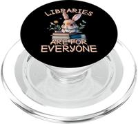 Le biblioteche sono per tutti Coniglio Book Reader Bibliotecario PopSockets PopGrip per MagSafe