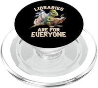 Le biblioteche sono per tutti Dinosaur Book Reader Bibliotecario PopSockets PopGrip per MagSafe