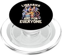 Le biblioteche sono per tutti Dragon Book Reader Bibliotecario PopSockets PopGrip per MagSafe