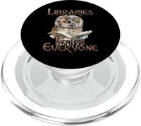 Le biblioteche sono per tutti Owl Book Reader Bibliotecario PopSockets PopGrip per MagSafe