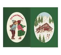Le Bonheur des Dames Biglietti d'auguri set di 2 kit punto croce "Happy New Year