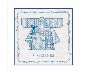 Le Bonheur des Dames Blackwork kit punto croce "kimono stile sashiko coreano", c