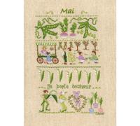 Le Bonheur des Dames kit punto croce contato "May", 18x28cm, fai da te