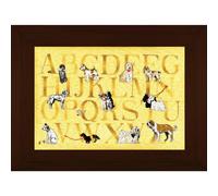 Le Bonheur des Dames kit punto croce "Dog Sampler Yellow", fai da te, 38x26cm
