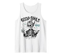 Le Brave Ragazze leggono Libri piccanti Scheletro Gotico Divertente Halloween Canotta