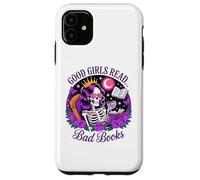 Le brave ragazze leggono libri sporchi Skeleton Reading Dark Academia Custodia per iPhone 11