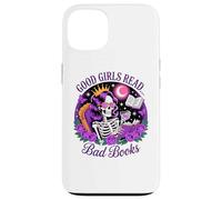 Le brave ragazze leggono libri sporchi Skeleton Reading Dark Academia Custodia per iPhone 13