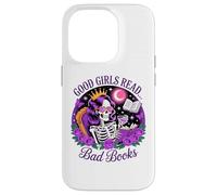 Le brave ragazze leggono libri sporchi Skeleton Reading Dark Academia Custodia per iPhone 14 Pro