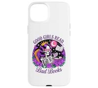 Le brave ragazze leggono libri sporchi Skeleton Reading Dark Academia Custodia per iPhone 15 Plus