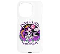 Le brave ragazze leggono libri sporchi Skeleton Reading Dark Academia Custodia per iPhone 15 Pro