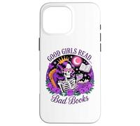 Le brave ragazze leggono libri sporchi Skeleton Reading Dark Academia Custodia per iPhone 16 Pro Max