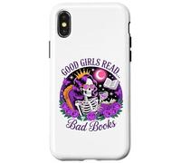 Le brave ragazze leggono libri sporchi Skeleton Reading Dark Academia Custodia per iPhone X/XS