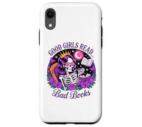 Le brave ragazze leggono libri sporchi Skeleton Reading Dark Academia Custodia per iPhone XR
