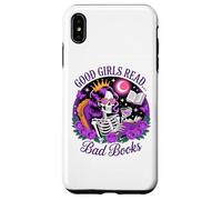 Le brave ragazze leggono libri sporchi Skeleton Reading Dark Academia Custodia per iPhone XS Max