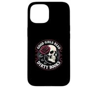 Le brave ragazze leggono libri sporchi Smut Reader Dark Romance Skull Custodia per iPhone 15