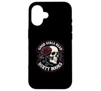 Le brave ragazze leggono libri sporchi Smut Reader Dark Romance Skull Custodia per iPhone 16
