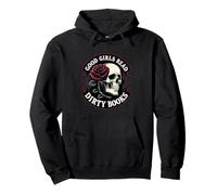 Le brave ragazze leggono libri sporchi Smut Reader Dark Romance Skull Felpa con Cappuccio