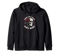 Le brave ragazze leggono libri sporchi Smut Reader Dark Romance Skull Felpa con Cappuccio