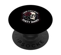 Le brave ragazze leggono libri sporchi Smut Reader Dark Romance Skull PopSockets PopGrip Adesivo