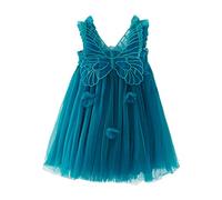 Le Bretelle di Tulle della Farfalla Senza Maniche delle Ragazze del Bambino Vestono i Vestiti dei Vestiti della Principessa del Partito di Ballo Sottogonna 800