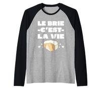 Le Brie C'Est La Vie | Fromage de France Camembert Fromager Maglia con Maniche Raglan