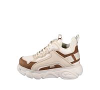 Buffalo CLD Chai - Scarpe da donna con lacci, con plateau, marrone/beige, 37 EU