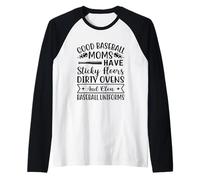 Le Buone Mamme del Baseball Hanno Pavimenti appiccicosi forni sporchi e puliti Maglia con Maniche Raglan