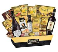 Le Cadeau Cesto di Natale Gran Emilia, Lambrusco, Sangiovese, Parmigiano, Salame, Cotechino, Lenticchie, Aceto Balsamico, Tarallini, Pasticcini, Funghi, 14 Prodotti