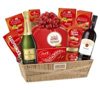 Le Cadeau Cesto di Natale Mont Blanc, Panettone, Spumante, Vino Merlot, Cioccolato, Canestrelli, Cotechino con Lenticchie, Fusilloni, Sugo ai Funghi Porcini, 11 Prodotti