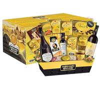 Le Cadeau Cesto Gran Emilia 2024 con 15 Pezzi: Spumante, Parmigiano Reggiano, Salame, Aceto, Cotechino, Lenticchie, Pasta, Sugo, Funghi, Vino, Tarallini con Portachiavi CAIYA®
