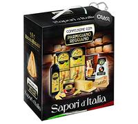Le Cadeau Sapori d'Italia Scatola Regalo con 6 pezzi: Parmigiano Reggiano, Pasta, Sugo Arrabbiata, Aceto Balsamico, Miniricettario Consorzio Parmigiano