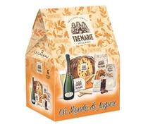 Le Cadeau TRE MARIE 2025 Rovere con 6 pezzi: Confezione Regalo Natalizia, con Panettone 750g, Canestrelli, Biscotti alla nocciola, Tavoletta Cioccolato al latte, Wafer alla Nocciola, Spumante