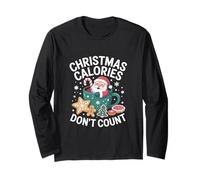 Le calorie di Natale non contano il fitness Natale Maglia a Manica