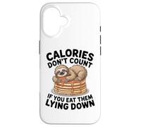 Le calorie divertenti dei pancake di bradipo non contano quando si è sdraiati Custodia per iPhone 16