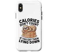 Le calorie divertenti dei pancake di bradipo non contano quando si è sdraiati Custodia per iPhone X/XS