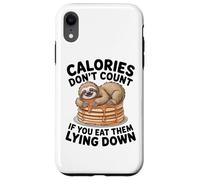 Le calorie divertenti dei pancake di bradipo non contano quando si è sdraiati Custodia per iPhone XR