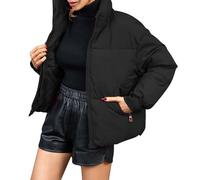 Le Camelie Invernali Parka Donna Invernale Giacca Invernale Leggera da Donna Piumino Trapuntato con Cerniera Ripiegabile Giubbini Invernali Parka Black XL