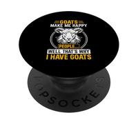 Le capre mi rendono felici, ecco perché ho le capre PopSockets PopGrip Adesivo
