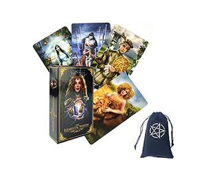 Le Carte dei tarocchi della Saggezza elementare,The Elemental Wisdom Tarot Cards,with Bag,Party Game