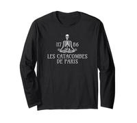 Le catacombe di Parigi (in Francese) Namaste Skeleton Maglia a Manica