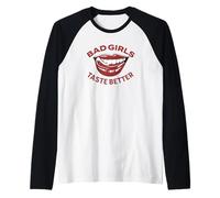 Le cattive ragazze hanno un sapore migliore ragazza tatuata Le cattive ragazze hanno un sapore migliore Maglia con Maniche Raglan