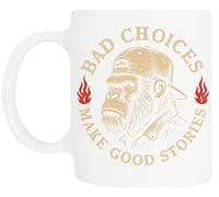 Le Cattive Scelte Creano Belle Storie Bicchiere Da Bere In Ceramica Bianca Ceramic Mug Drinking Cup